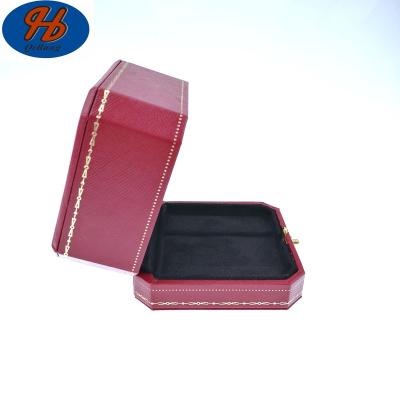 China Factory Wholesale Logo Printed Leatherette Paper Plastic Jewelry Box Packaging For Jewelry With Velvet Insert for sale