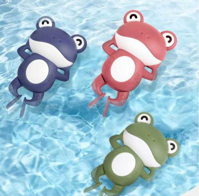 China Cute Frogs Clockwork Bathroom Children's Toy Baby Bath Toys For New for sale