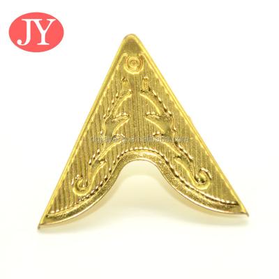 China For the necklace; box ; delivered ; menu gold plating clothing corner protectors decorative metal collar tip for sale