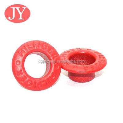 China Logo Red Nickel Free Custom Paint Round Grommet Garment Accessories Supplies Grommets for sale