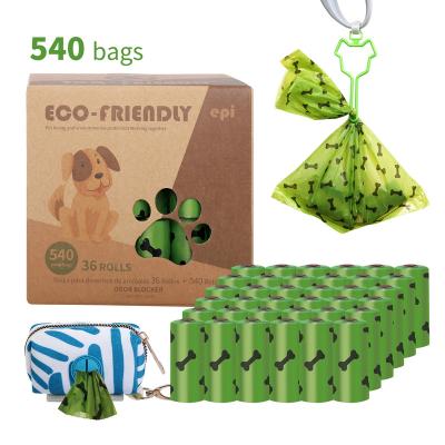 China Custom Sustainable LOGO Pet Poop Waste Disposal Bag 100% Biodegradable Dog Poop Bag Cornstarch Poop Bag for sale