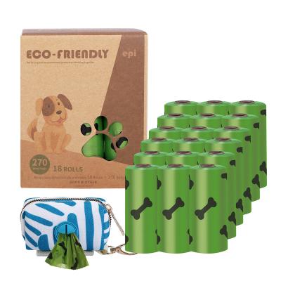 China Custom Printed Viable Eco Friendly Biodegradable Compostable Disposable Logo PLA Dog Waste Poop Bags for sale