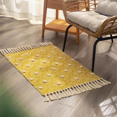 China Eco-friendly.anti-slip.water-proof Blanket Decor Polyester Bohemian Blankets Gray Hand Woven Knitted Cotton upholstery with tassel for sale