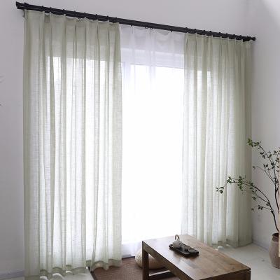 China Good Quality Insulated Sheer Curtains Sheer Voile Plain White Sheer Curtains Insulated Voile For Living Room for sale