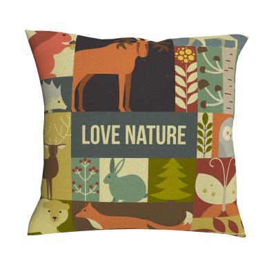 China Home Decorative Printed Waterproof Canvas Pillowcases Anti-Static Cushion Covers for sale