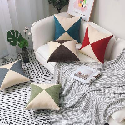 China Geometry Pillow Coat Anti-Static Printed Modern Cost Effective Cushion Sofa Office Waist Pillow Bedside for sale