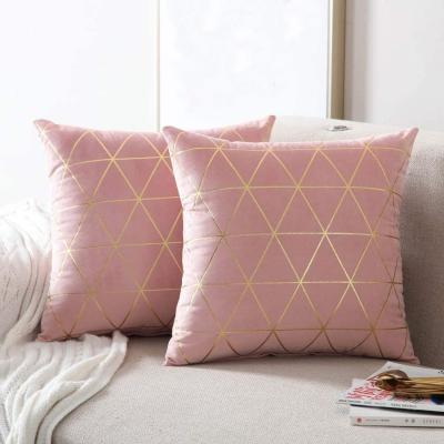 China Latest Design Anti-Static Home Decor Luxury Geometric Velvet Pillows Cushion Covers for sale