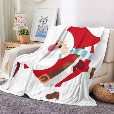 China Anti-Static Custom Christmas Flannel Fleece Blanket Printed Soft Flannel Christmas Gift Blanket Blanket for sale