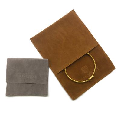 China Durable Popular Microfiber Suede Fabric Jewelry Money Pouch Bag With Custom Logo for sale