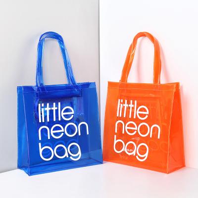 China Clear Transparent Waterproof Beach Tote Shopping Bags PVC Bags Wholesales for sale