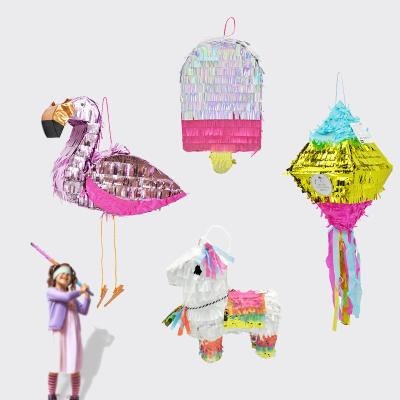 China Mini Flamingo Pinata DIY Craft Pinata Kit For Kids Birthday Party Eco-friendly Decoration Birthday Party Supplies for sale