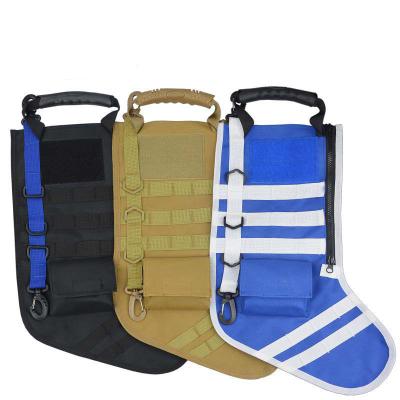 China New Hot Popular Wholesale Polyester Christmas Outdoor Hiking Tactical Stocking With Molle for sale