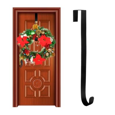 China Customized Simple High Quality Portable Metal Iron Christmas Wreath Door Hook for Home and Restaurant Outdoor Hanging Decoration for sale