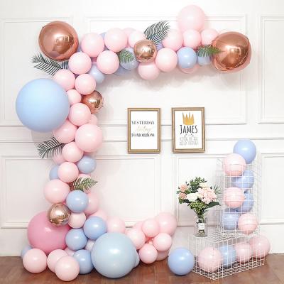 China Portable Macaron Balloons Arch Kit Pastel Gray Pink Balloons Garland Rose Gold Confetti Wedding Party Decor Baby Shower Supplies for sale