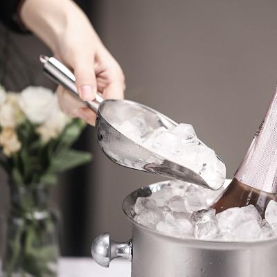 China Sustainable Hot Sale Bar Ice Shovel Stainless Steel Ice Scoop for sale