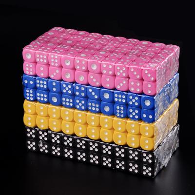 China Amazon Fashionable Hot Selling Dice With High Quality Of Various Sizes Square Round Colored Plastic Dice For Games for sale