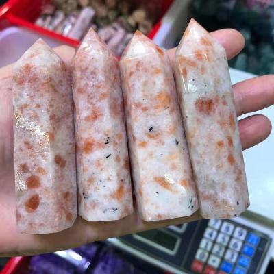 China Europe Hot Selling Natural Crystals Healing Stones Healing Crafts Folk Sunstone Point for sale