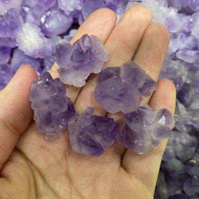 China Europe Wholesale Price Beautiful Amethyst Rough Stone Group Crystal Therapy for sale