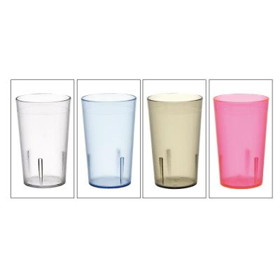 China Food Grade Safe Ware 300ml Frosted Tumbler Cup Restaurant Canteen 10oz San Colorful Drinking Plastic Water Cup for sale