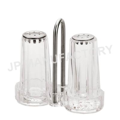 China Stocked Hot Sale Diamond Cut Clear Acrylic Salt And Pepper Shaker Set for sale