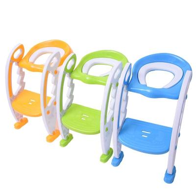 China Plastic Soft Seat Kids Potty Training With Step Ladder For Baby Kid for sale