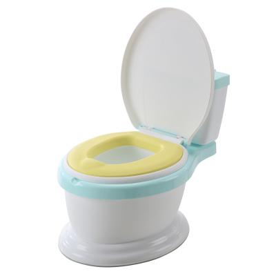 China Lifelike Plastic Pp+pu Child Potty Baby Toilet With PU Seat for sale