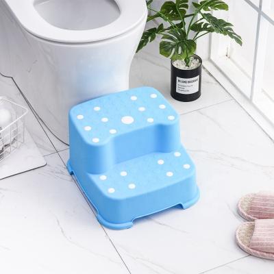 China stool home & Ottoman Portable Anti-Slip Plastic Training 2 Step Stool For Kids With Anti-Slip Rubber Handles for sale