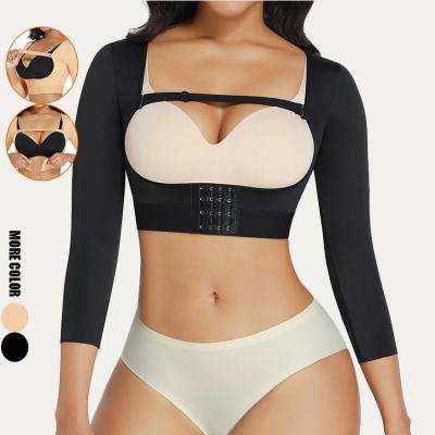 China Good Quality Antibacterial Long Sleeve Bra Shapewear Back Support Slimming Body Shapers Arm Shaper Tummy Control for sale