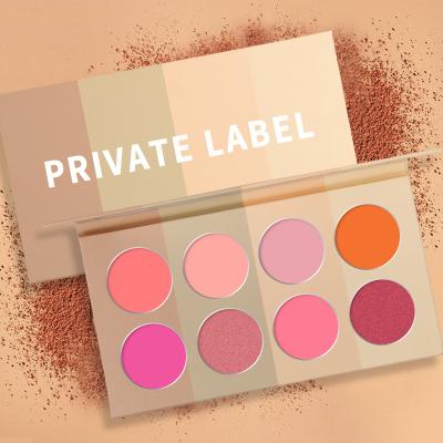 China High Pigmented High Quality Pink Pigment Power Waterproof Blush Palette Private Label Vegan for sale