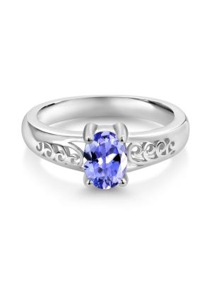 China 0,25 quilates Tanzanite 0,925 Sterling Silver Ring Jewelry com diamante branco – anéis de pedra preciosa com Hypoallergenic à venda