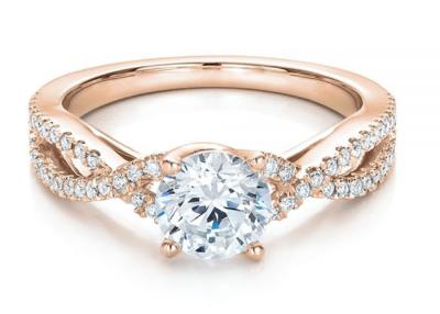 China Greifer, der 18K Rose Gold Ring 0.8ct mit Handhabung am Boden VS1 GIA Diamond einstellt zu verkaufen