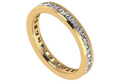 China 27pcs diamant 18K Rose Gold Ring With 2.0×1.5MM OEM ODM voor Gift Te koop