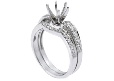 China O OEM monta semi Ring Settings, 0.18ct 1.5mm Diamond Ring natural à venda