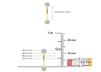 China dimensión del anillo 10m m 8m m de 16g Diamond Gold Body Piercing Jewelry para el ombligo en venta