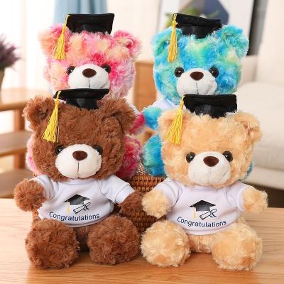 China Lovely Dr. Bear Plush Toy Stuffed Soft Colorful Kawaii Teddy Bear Animal Dolls Graduation Decoration Birthday Gifts for Kids Girls for sale