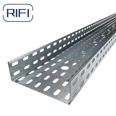 China Cable Trays Custom Size Hot Dip Galvanized Steel Perforated Cable Tray for sale