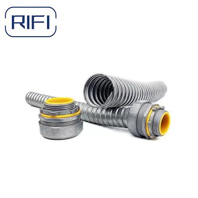 China 1 / 2 polegadas Liquidtight Flexível Condutor Metálico Selar Direito Conector Apertado à venda