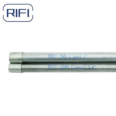 China BS31 Gi Conduit Flexible Pipe Pre Galvanized Steel Class 3 Conduit for sale