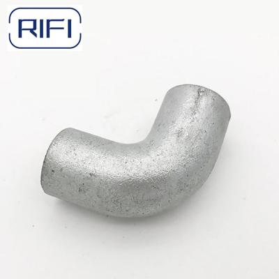 China 20 mm 25 mm de conducto galvanizado Codo sólido 90 grados de tubería curva en venta