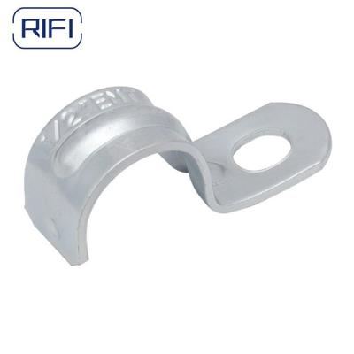 China Customize Galvanised Saddle Clamp 3 / 4 Inch EMT One Hole Strap for sale