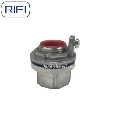 China Threaded IMC Conduit Pipe Silver Electrical Conduit Waterproof Grounding Hub for sale