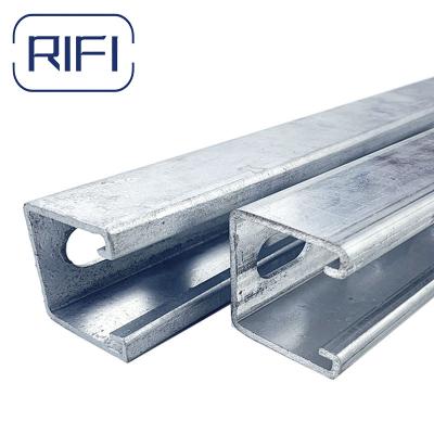 China 1 5 8 Strut Channel Solid Steel Galvanized Unistrut 20ft And Strut Channel Brackets for sale