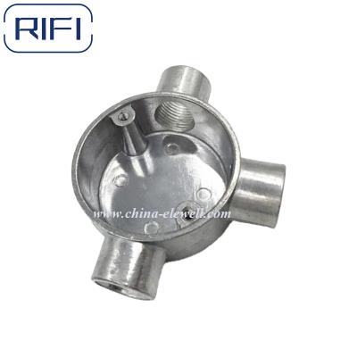 China Gi Aluminum Junction Box Threaded Type Tee (3)Way Box  20mm,25mm,32mm for sale