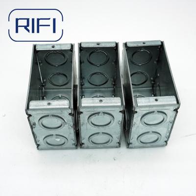 China Galvanized Steel 3-1/2″ Deep 1-Gang Masonry Box With Concentric Knockouts Welded à venda