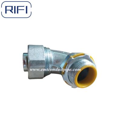 China Flexible conduit fittings 90 graden Liquid tight flexible conduit connector Te koop