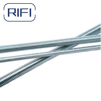 China Unc Metric Steel Zinc White Blue Plated Threaded Rods 1 Metet To 3 Meter With ASTM/DIN Standards Te koop