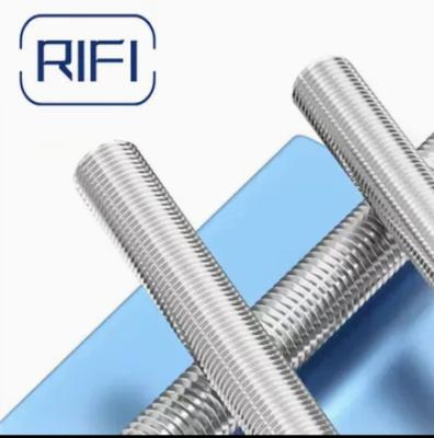 China Rifi Custom Length DIN 976 Stud Bolts A2/A4 Finish Metric Threaded Steel Rod With Black Zinc Finish for sale