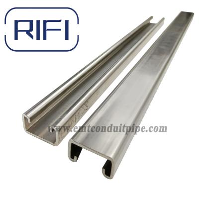 China 304 or 316 Stainless Steel Strut Channel And Fittings for 10 Feet Length in Industrial Environments for sale