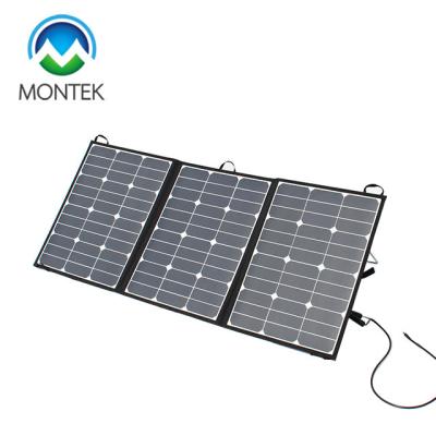 China 1000D Polyester High Efficiency 120W Sunpower Foldable Solar Panel For Portable Power Station for sale