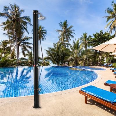 China PVC+ABS With Chrome Solar Shower Swimming Garden Pool Outdoor Solar Shower Stainless Steel Outdoor Shower for sale